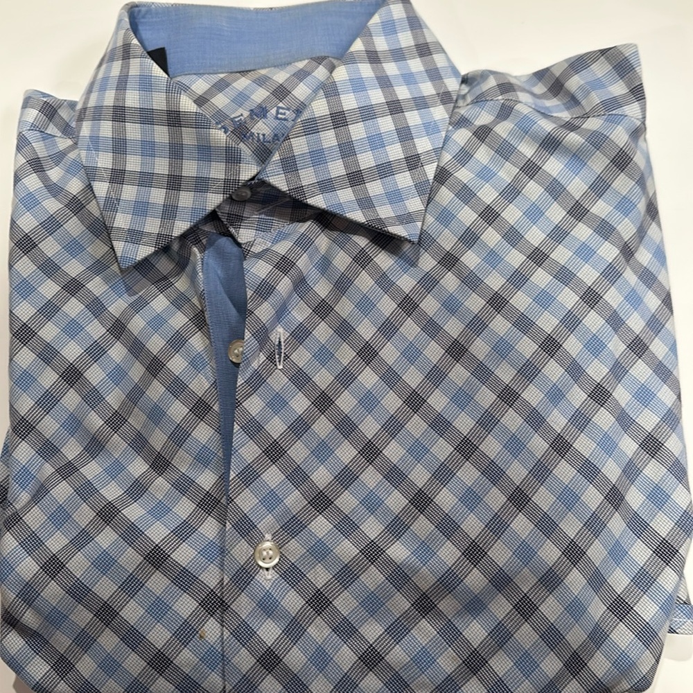 Gemeli long sleeve shirt. Wide lapel